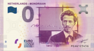 0 Euro Nederland 2020 Piet Mondriaan