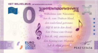 0 Euro Nederland 2020 Het Wilhelmus