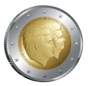 2 euro herdenkingsmunt 2014 Koningsdubbelportret UNC