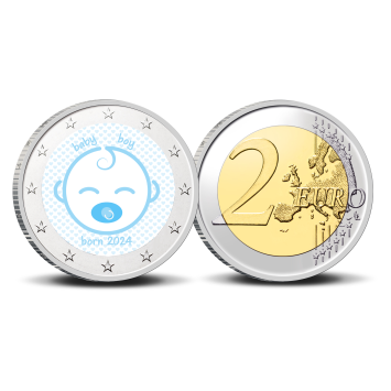 2 Euro munt Kleur Baby - Jongen