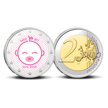 2 Euro munt Kleur Baby - Meisje