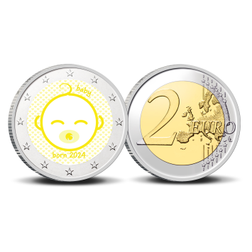 2 Euro munt Kleur Baby - Neutraal