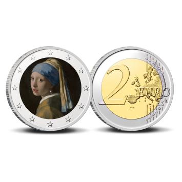 2 Euro kleur Vermeer Meisje met de Parel