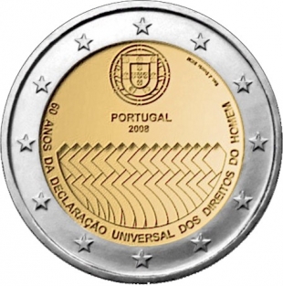 2 EURO 2008	60 jaar Rechten van de mens	UNC Portugal