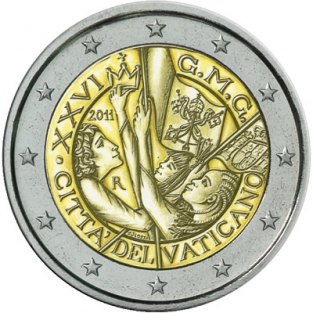 2 EURO 2010	Priesterjaar	UNC Vaticaan