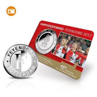 Kampioenspenning Feyenoord 2017 BU-kwaliteit in coincard