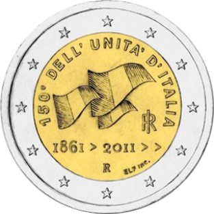 2 EURO 2011	150 jr. Republiek	UNC Italië