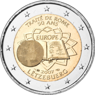 2 EURO 2007	Verdrag van Rome	UNC Luxemburg