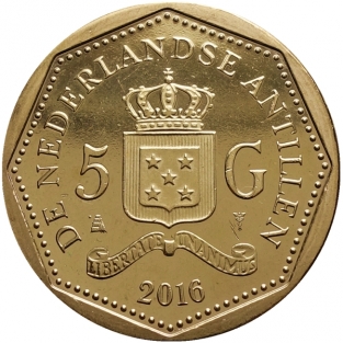 5 gulden 100 jaar MCB Bank 2016 abs unc