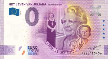 0 Euro Nederland 2023  Het leven van Juliana - 75 jaar koningin