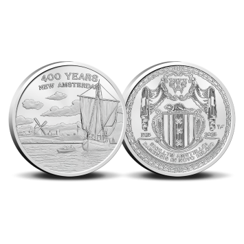 400 jaar Nieuw-Amsterdam 2025 penning in coincard
