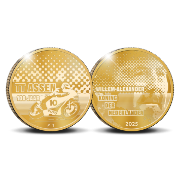 TT Assen 10 euro goud  2025 proof in cassette met certificaat